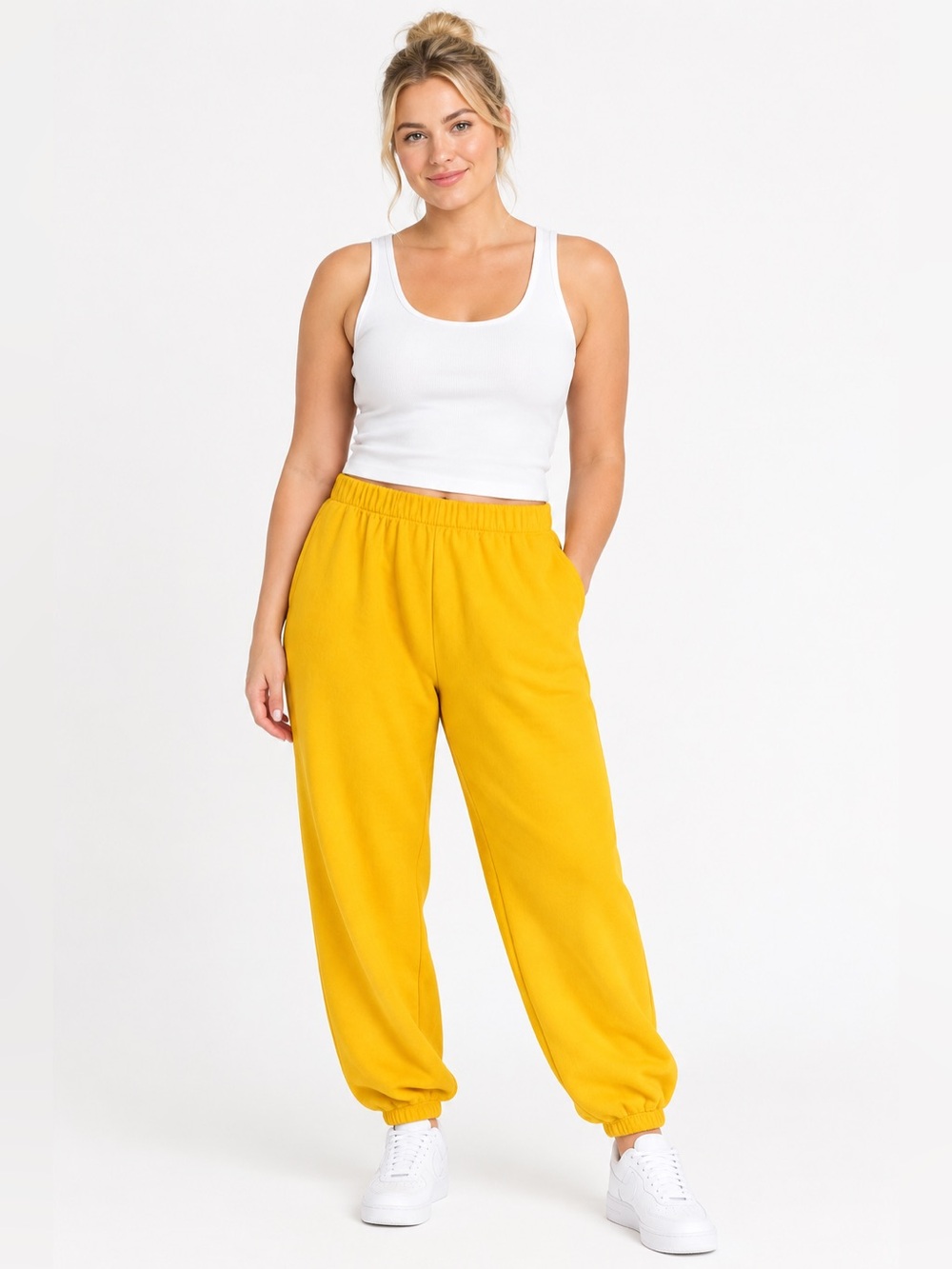 H&M Bright Yellow Jogger Sweatpants
